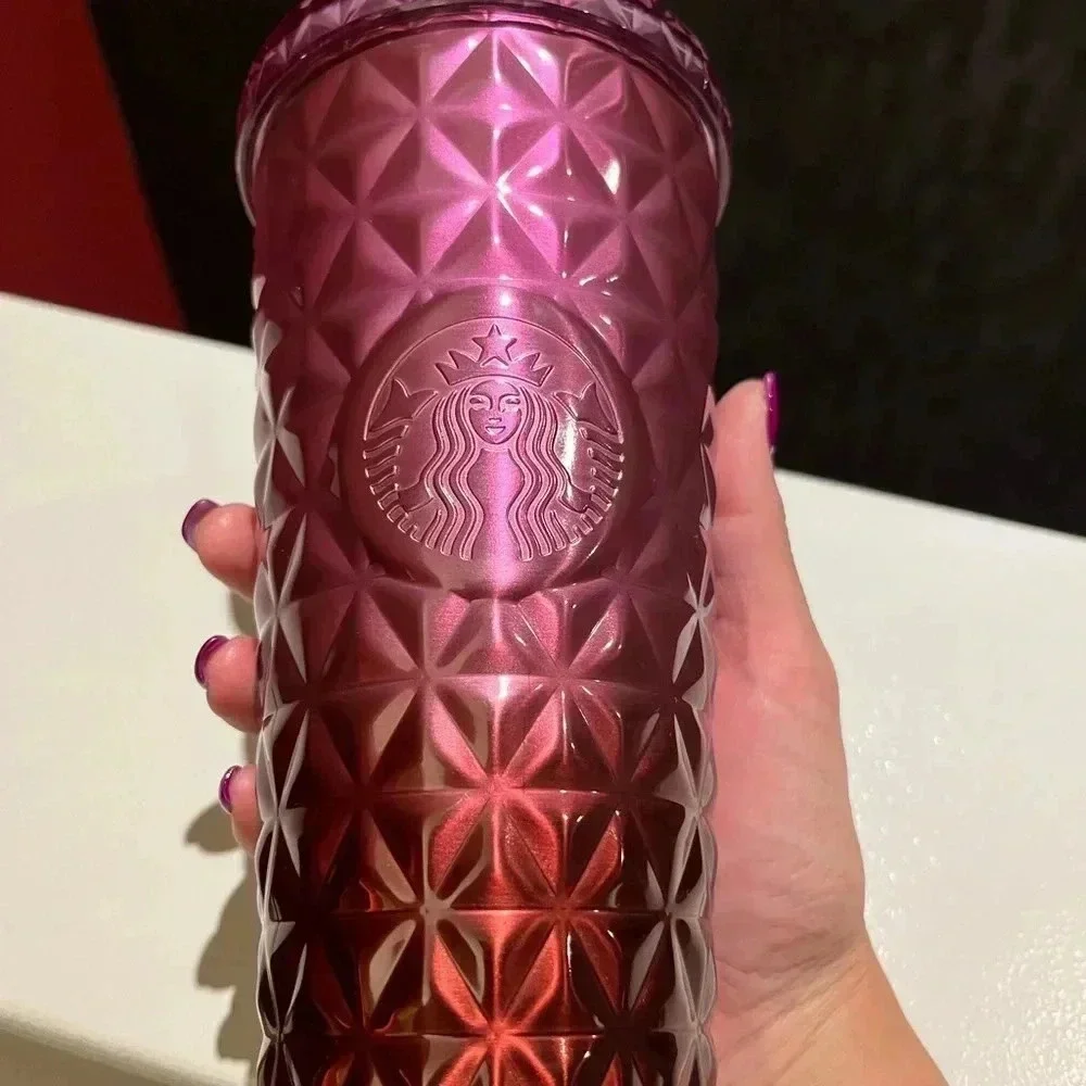 Starbucks Holiday 2023 Europe Exclusive Steel Venti Tumbler Pink Red Ombre